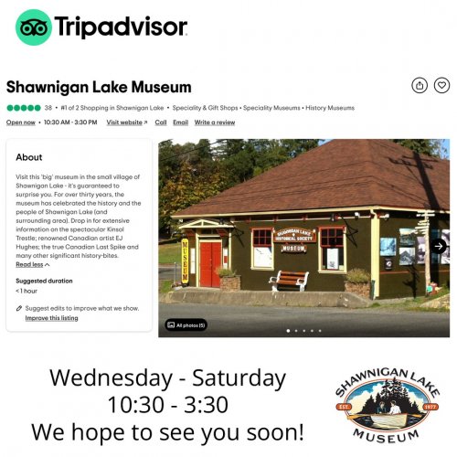 Photo post from shawniganlakemuseum.