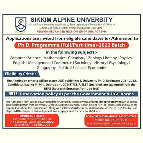 Photo post from sikkimalpineuniversity.