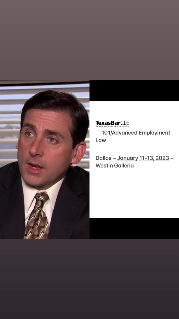 Video post from laborlawtexasbar.