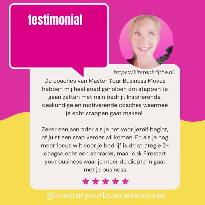 Video post from masteryourbusinessmoves.nl.