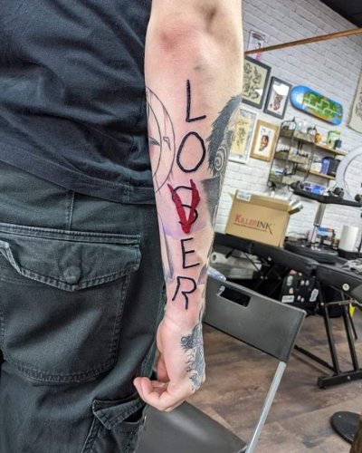 the quality of the tattoo isn't the worst i've seen, but this plus the  caption is cringy : r/shittytattoos
