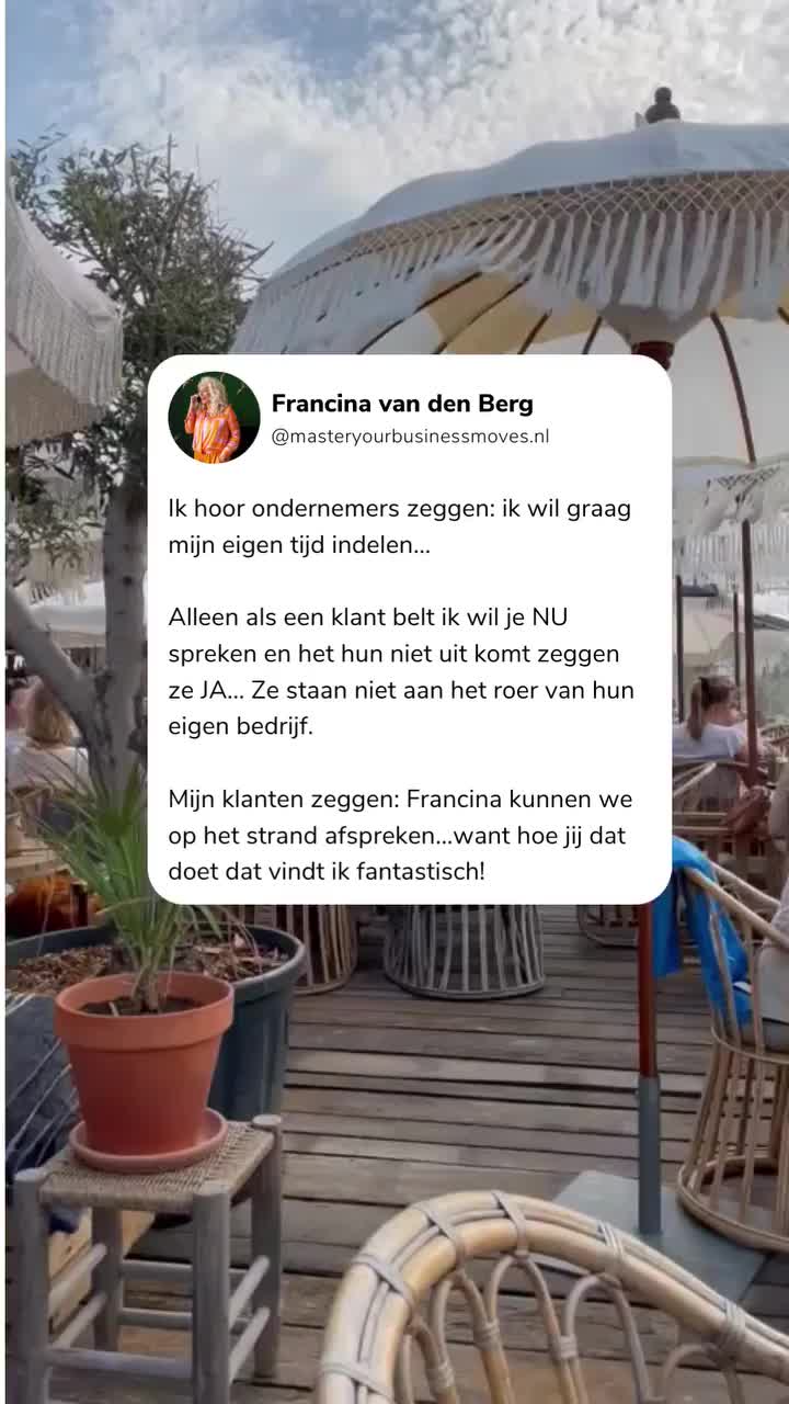 Video post from masteryourbusinessmoves.nl.