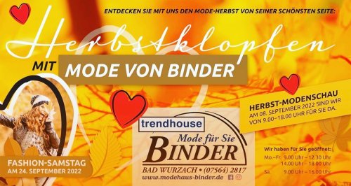 Photo post from modehausbinder.