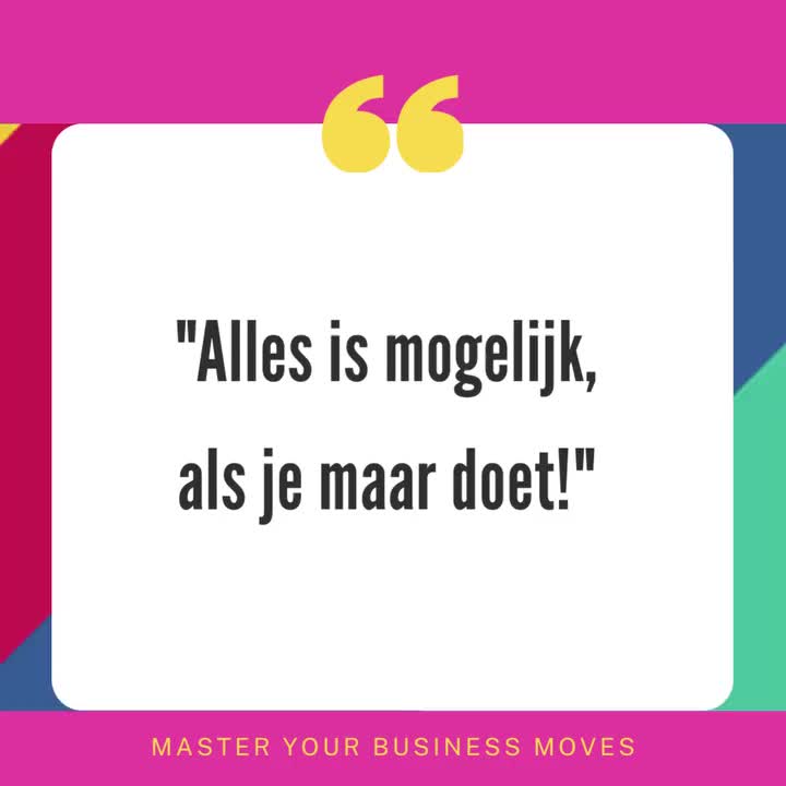 Video post from masteryourbusinessmoves.nl.
