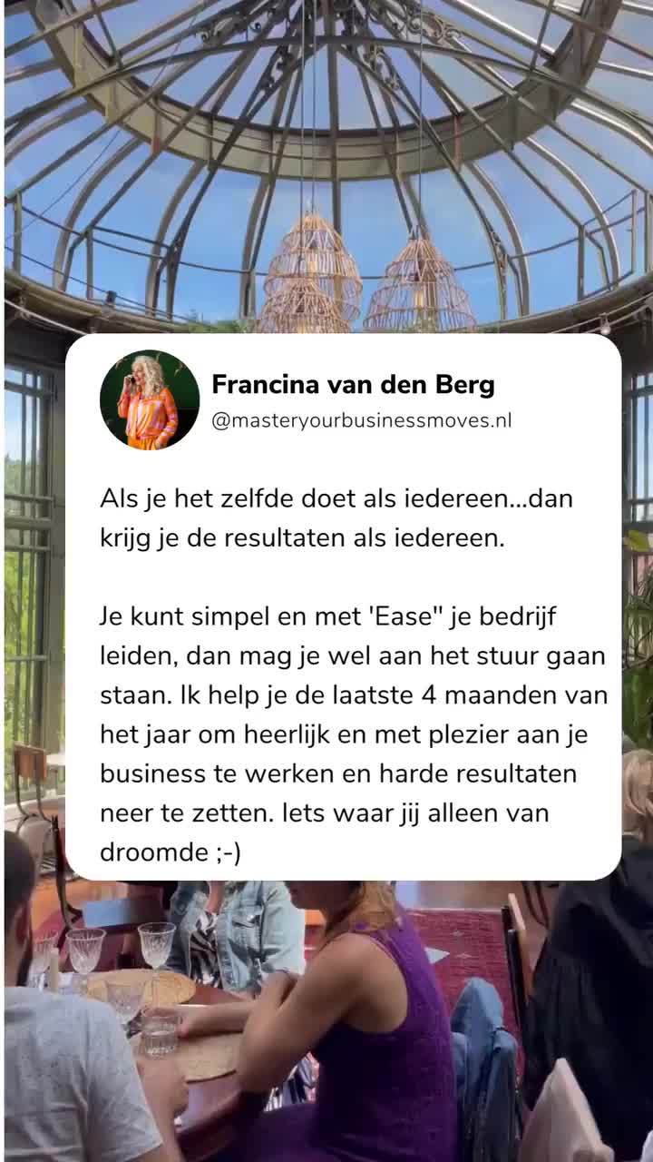 Video post from masteryourbusinessmoves.nl.