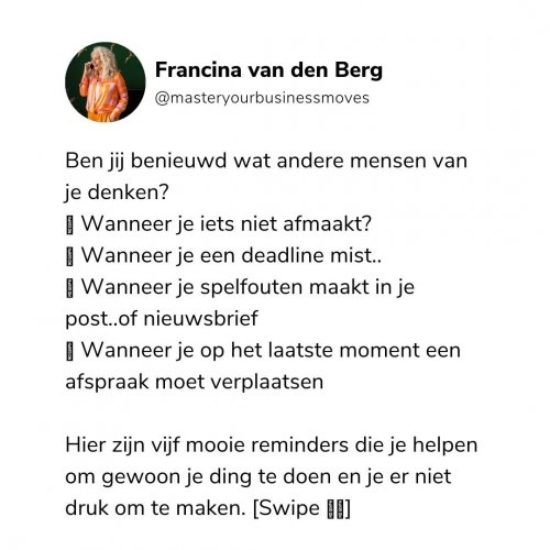 Carousel post from masteryourbusinessmoves.nl.