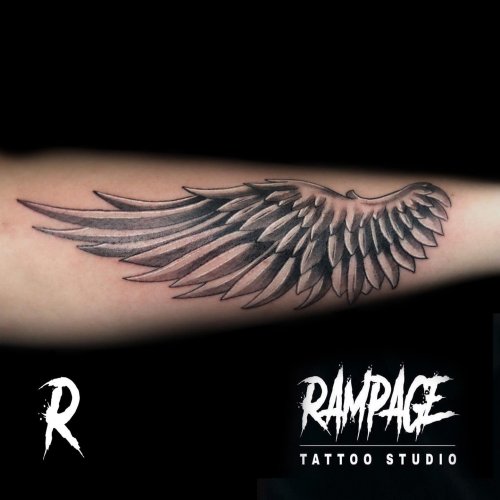 Inksignia Tattoo Studio - Cross with wings Tattoo @inksignia_tattoostudio  Dm or email inksigniatattooz@gmail.com for bookings, thanks for looking.  #crosstattoo #wings #cross #religioustattoos #blackngreytattoo  #inspiringtattoos #tattooideas ...
