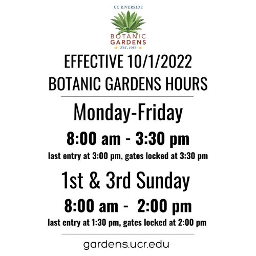 Photo post from ucrbotanicgardens.