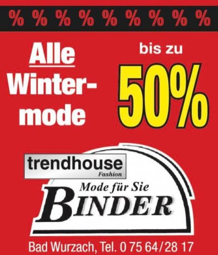 Photo post from modehausbinder.