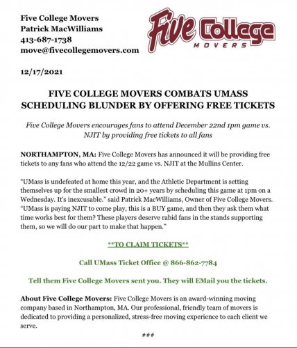 Photo post from fivecollegemovers.
