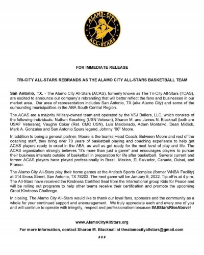 Photo post from thealamocityallstars.