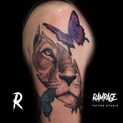 Watercolor Butterfly Lion Temporary Tattoos For Women Men Realistic Fake  Tiger Lace Rose Tattoo Sticker 3d Washable Tatoos  Temporary Tattoos   AliExpress
