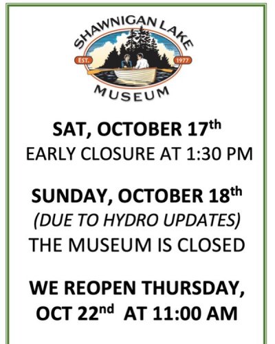 Photo post from shawniganlakemuseum.
