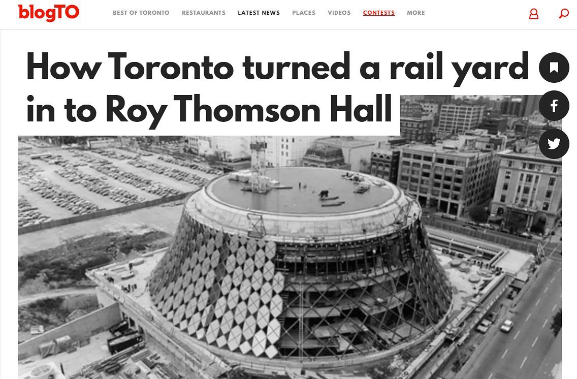 Photo post from roythomsonhall.