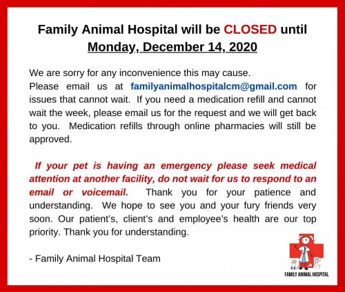 Photo post from familyanimalhospitalcm.