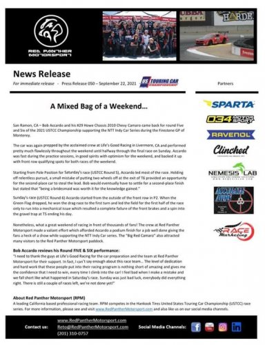 Photo post from Red Panther Motorsport.
