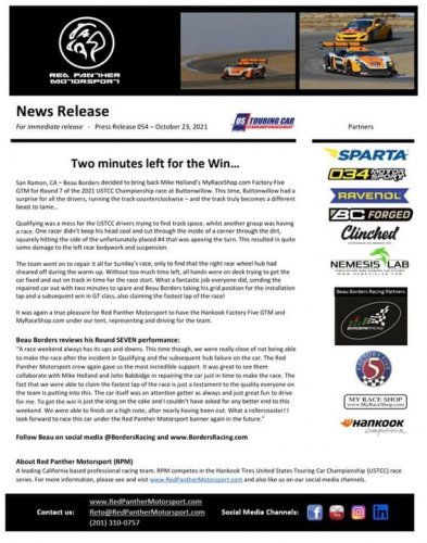 Photo post from Red Panther Motorsport.