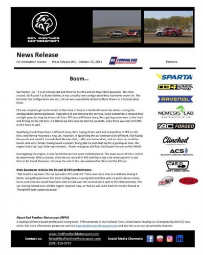 Photo post from Red Panther Motorsport.
