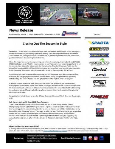 Photo post from Red Panther Motorsport.
