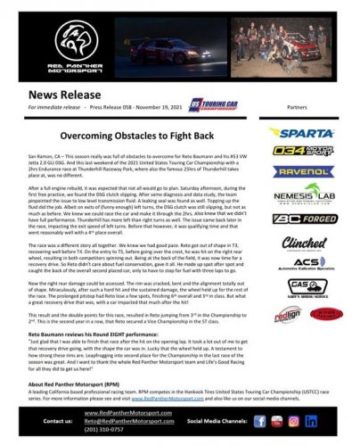 Photo post from Red Panther Motorsport.