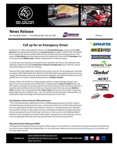 Photo post from Red Panther Motorsport.