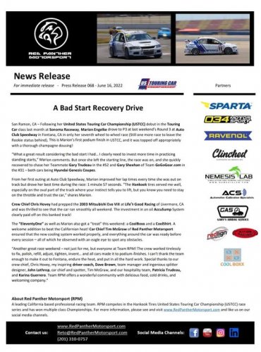 Photo post from Red Panther Motorsport.