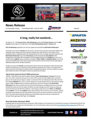 Photo post from Red Panther Motorsport.
