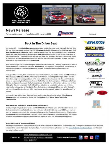Photo post from Red Panther Motorsport.