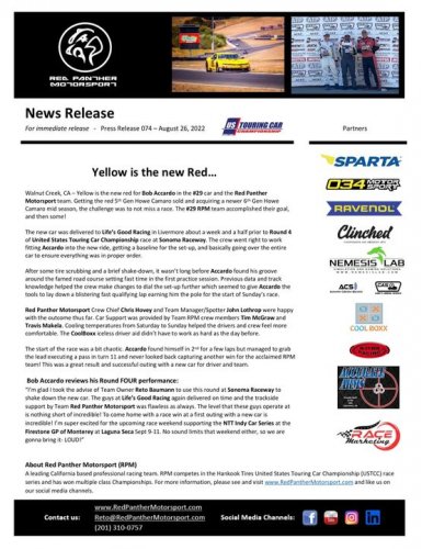 Photo post from Red Panther Motorsport.