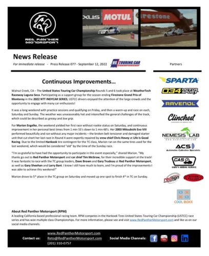 Photo post from Red Panther Motorsport.