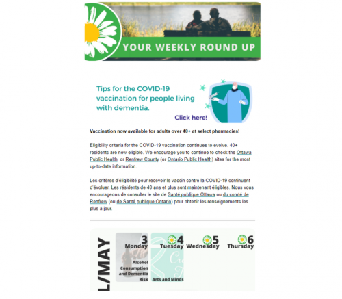 Photo post from The Dementia Society of Ottawa and Renfrew County.