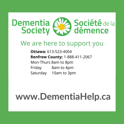 Photo post from The Dementia Society of Ottawa and Renfrew County.