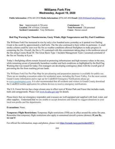 Photo post from Grand County Office of Emergency Management.