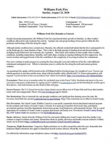 Photo post from Grand County Office of Emergency Management.