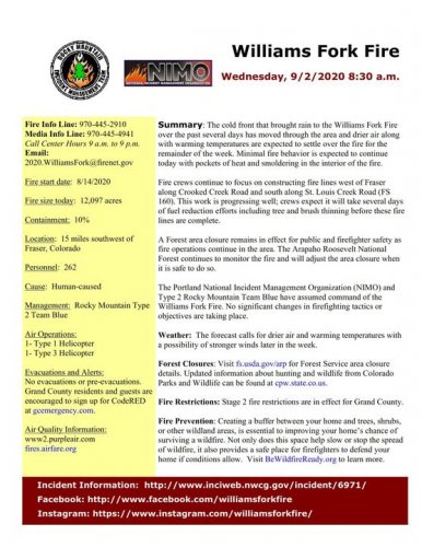 Photo post from Grand County Office of Emergency Management.