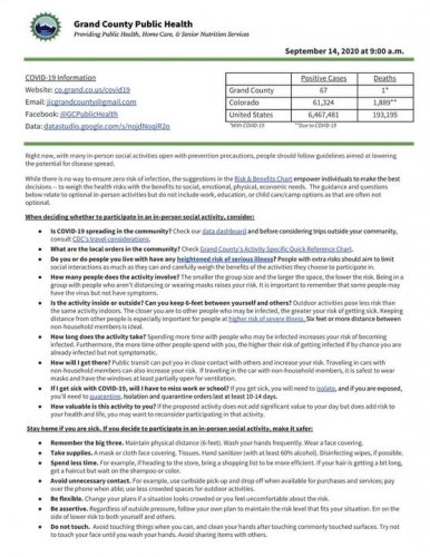 Photo post from Grand County Office of Emergency Management.