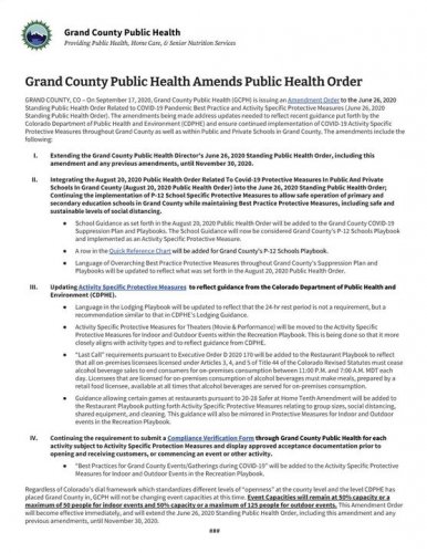 Photo post from Grand County Office of Emergency Management.