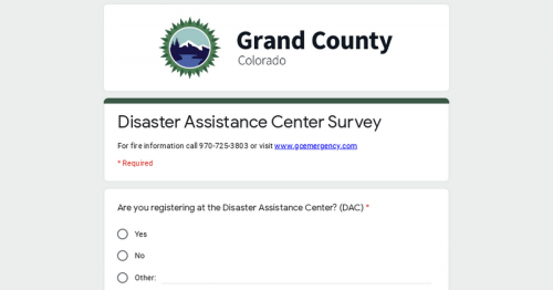 Photo post from Grand County Office of Emergency Management.