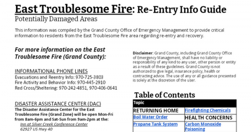 Photo post from Grand County Office of Emergency Management.