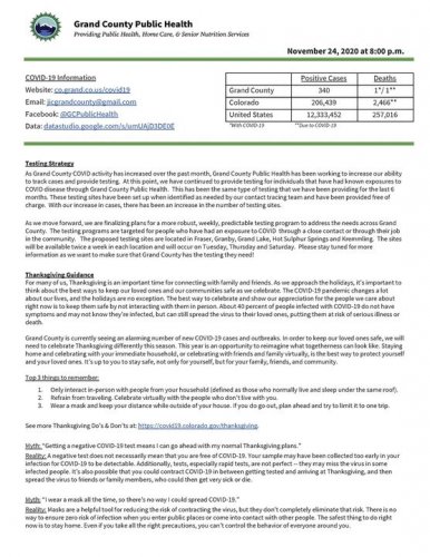 Photo post from Grand County Office of Emergency Management.