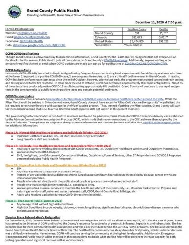 Photo post from Grand County Office of Emergency Management.