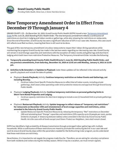 Photo post from Grand County Office of Emergency Management.