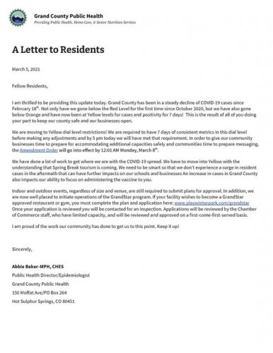 Carousel post from Grand County Office of Emergency Management.