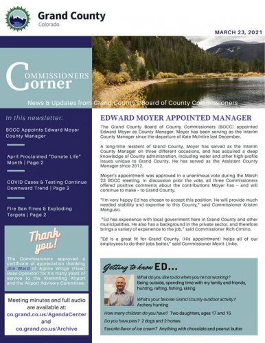 Carousel post from Grand County Office of Emergency Management.