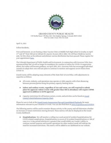 Carousel post from Grand County Office of Emergency Management.