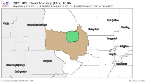 Photo post from Grand County Office of Emergency Management.
