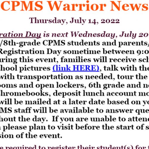 Photo post from Clark-Pleasant Middle School.
