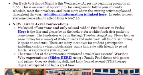 Photo post from Clark-Pleasant Middle School.