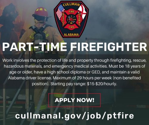 Photo post from Cullman Fire Rescue.