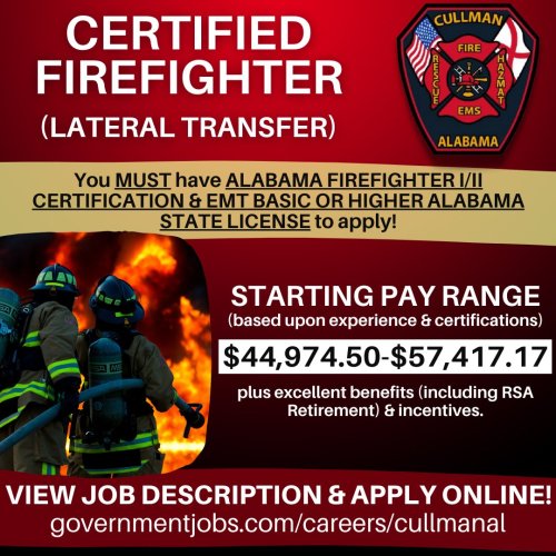 Photo post from Cullman Fire Rescue.